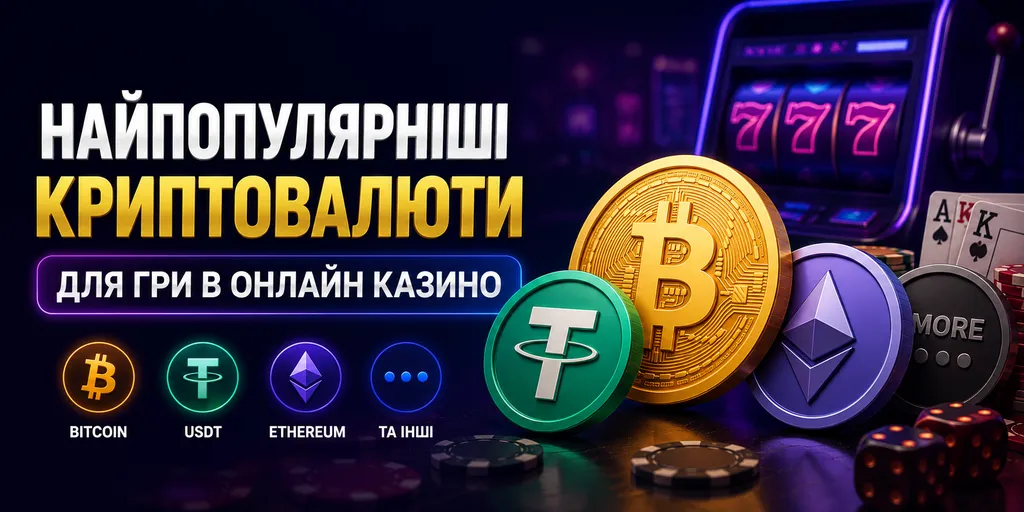 Найпопулярніші криптовалюти для гри в онлайн казино